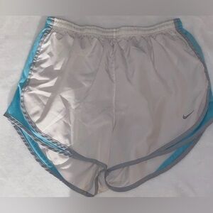 Nike White Tempo Dri Fit Running Shorts